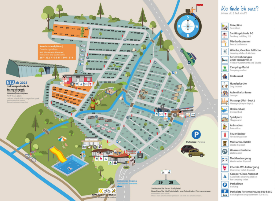 Camping Kirchzarten Platzplan 2025