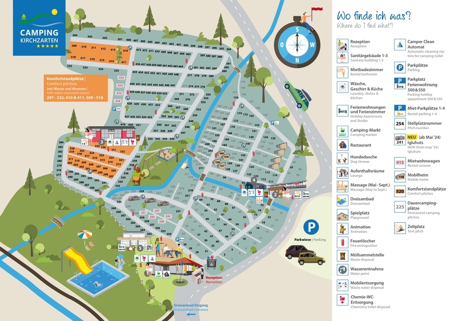 Camping Kirchzarten Platzplan 2024